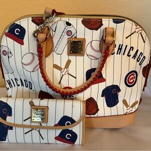 Dooney and Bourke Chicago Cubs Satchel and Matching Wallet